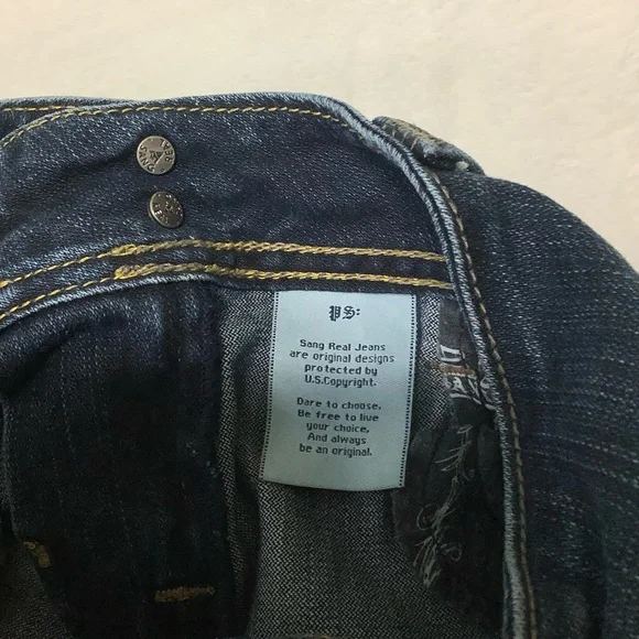 Sang Real Bootcut Jeans Sz 29 Dark Blue - Picture 4 of 13